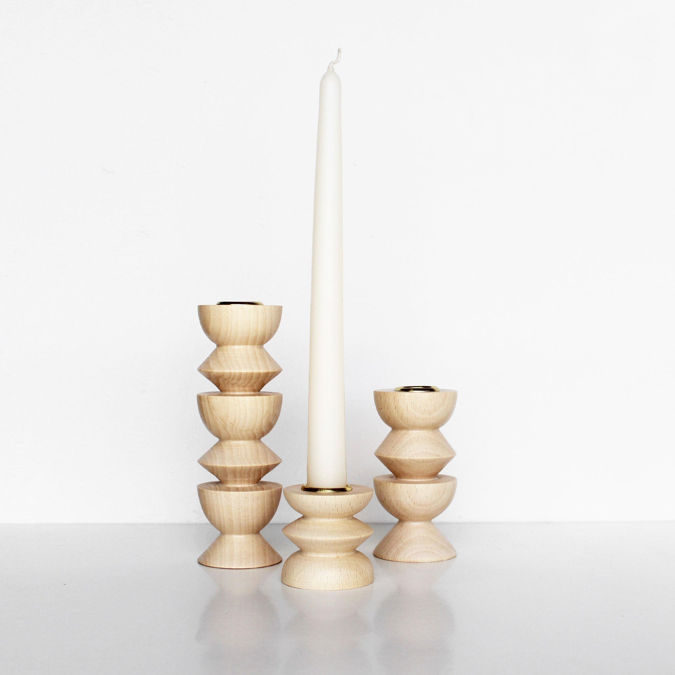 Totem Wooden Candle Holder - Short Nº 3