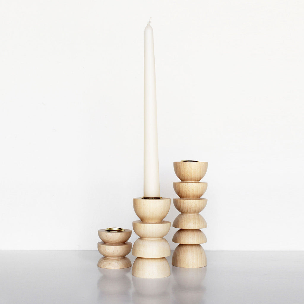 Totem Wooden Candle Holder - Medium Nº 4