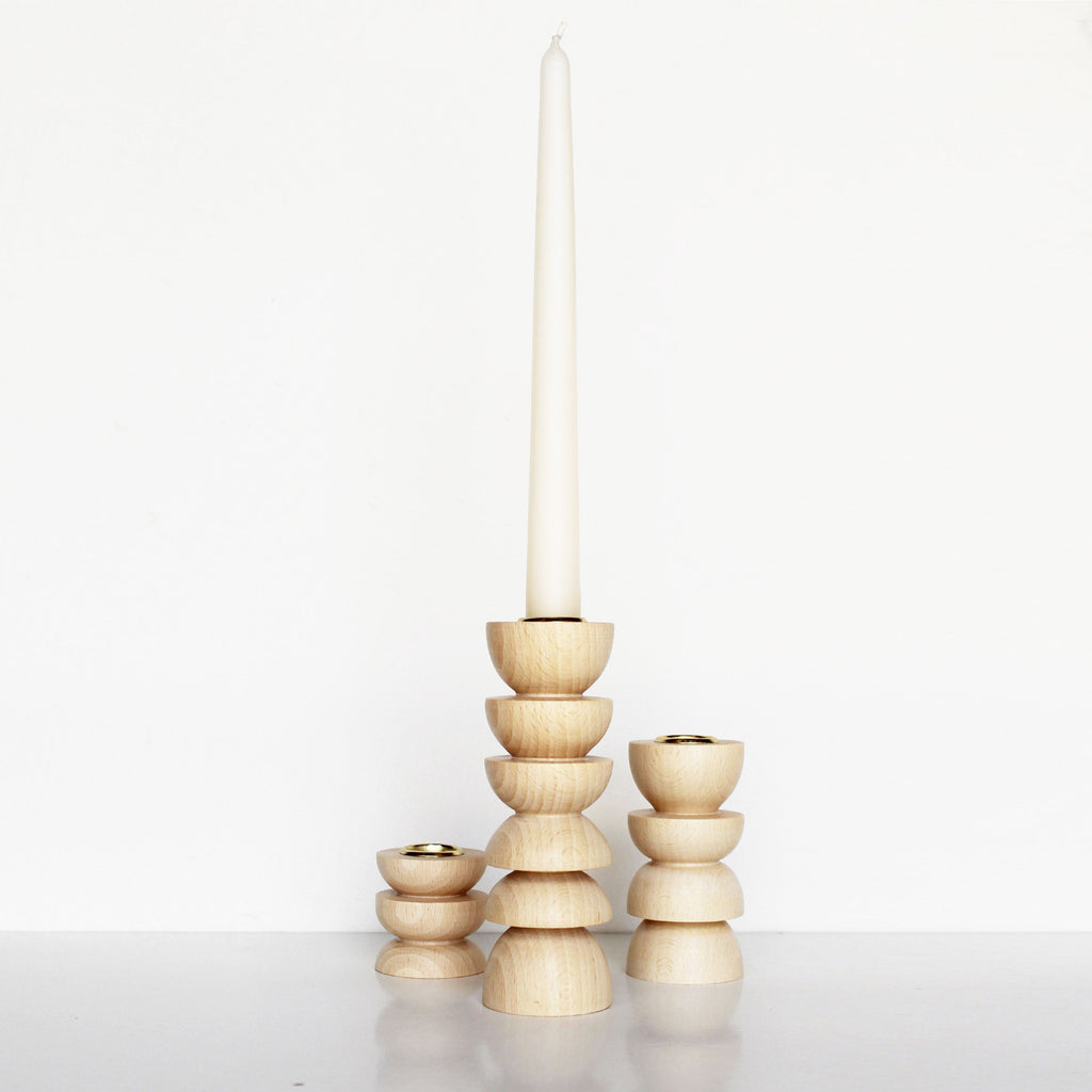 Totem Wooden Candle Holder - Tall Nº 4
