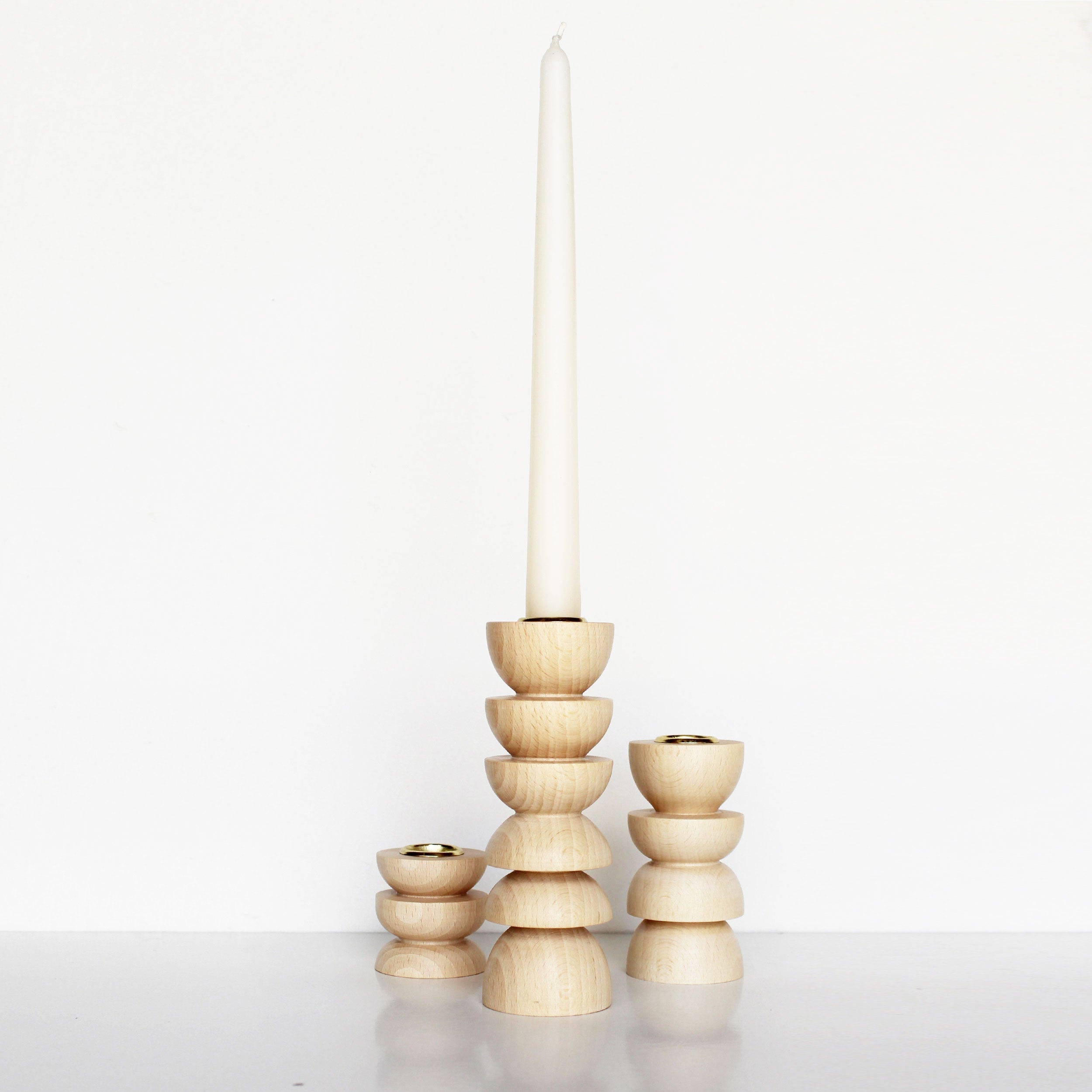 Totem Wooden Candle Holder - Tall Nº 4