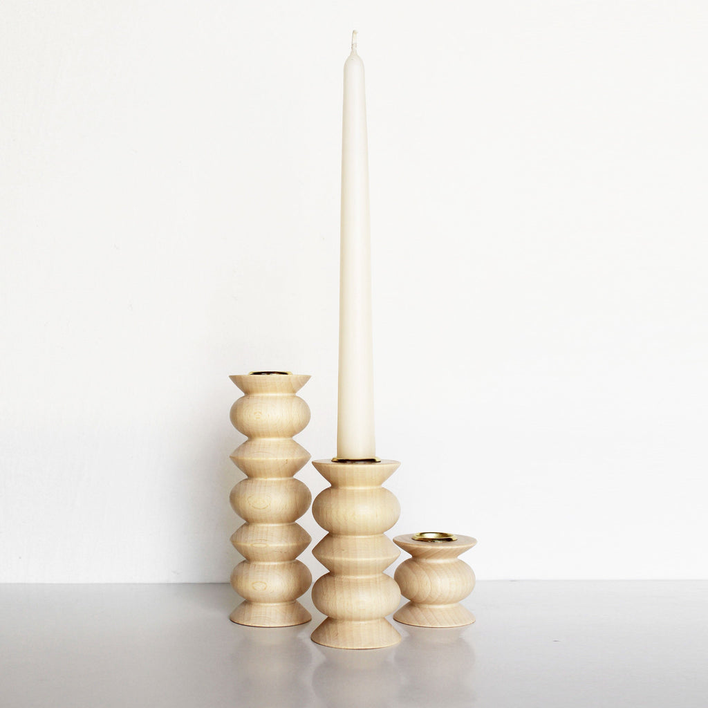Totem Wooden Candle Holder - Medium Nº 5