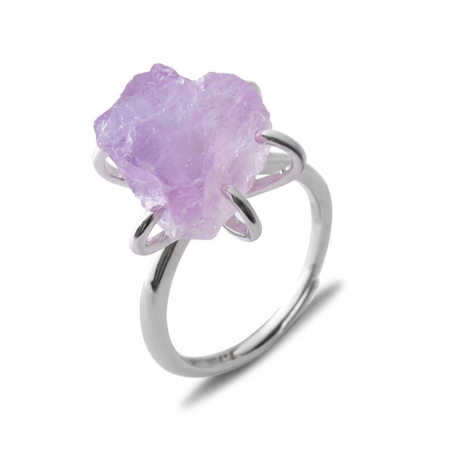 Crystal and Natural Stone Ring