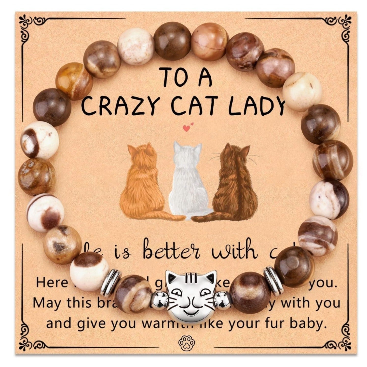 Pulsera de Gato en Piedra Natural