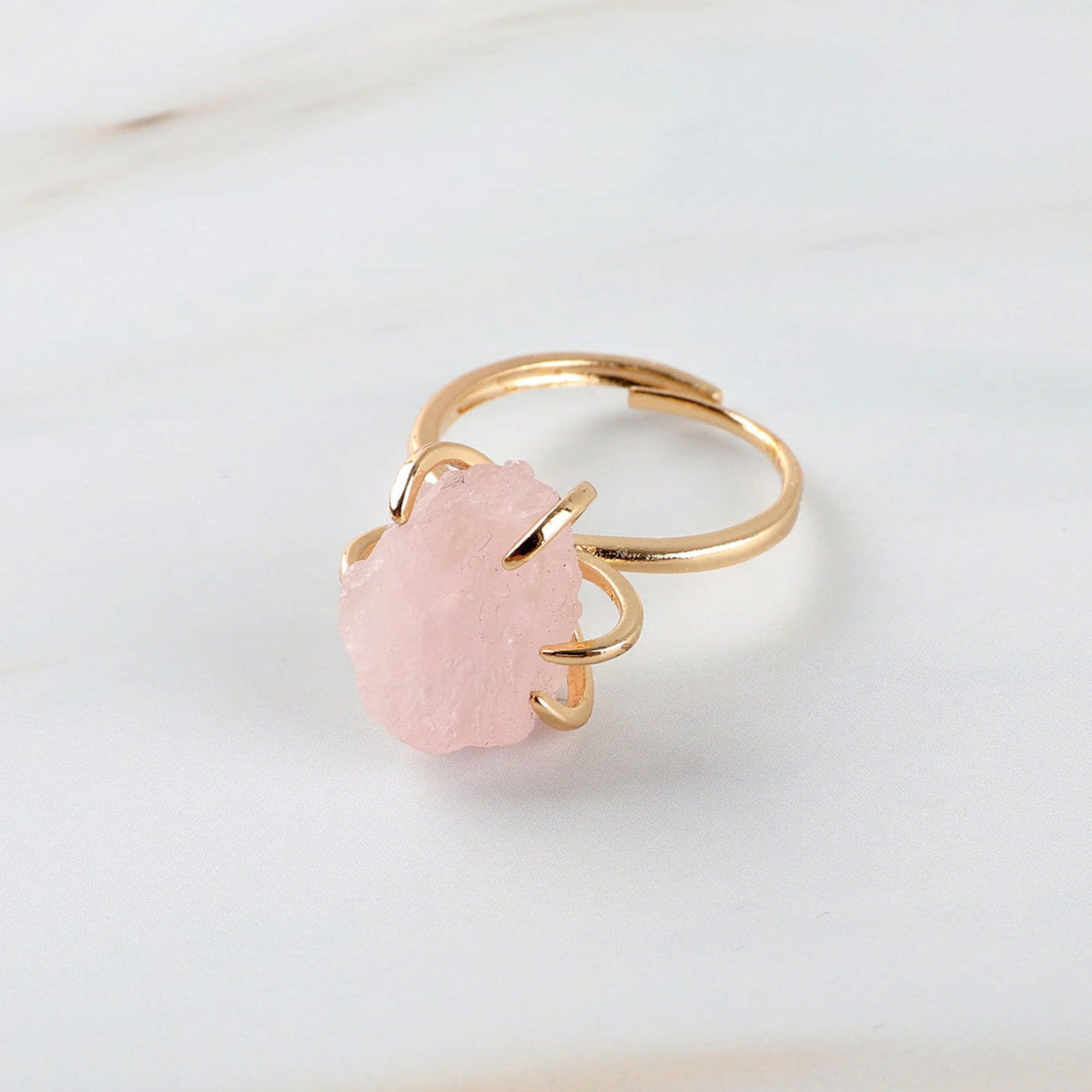 Crystal and Natural Stone Ring