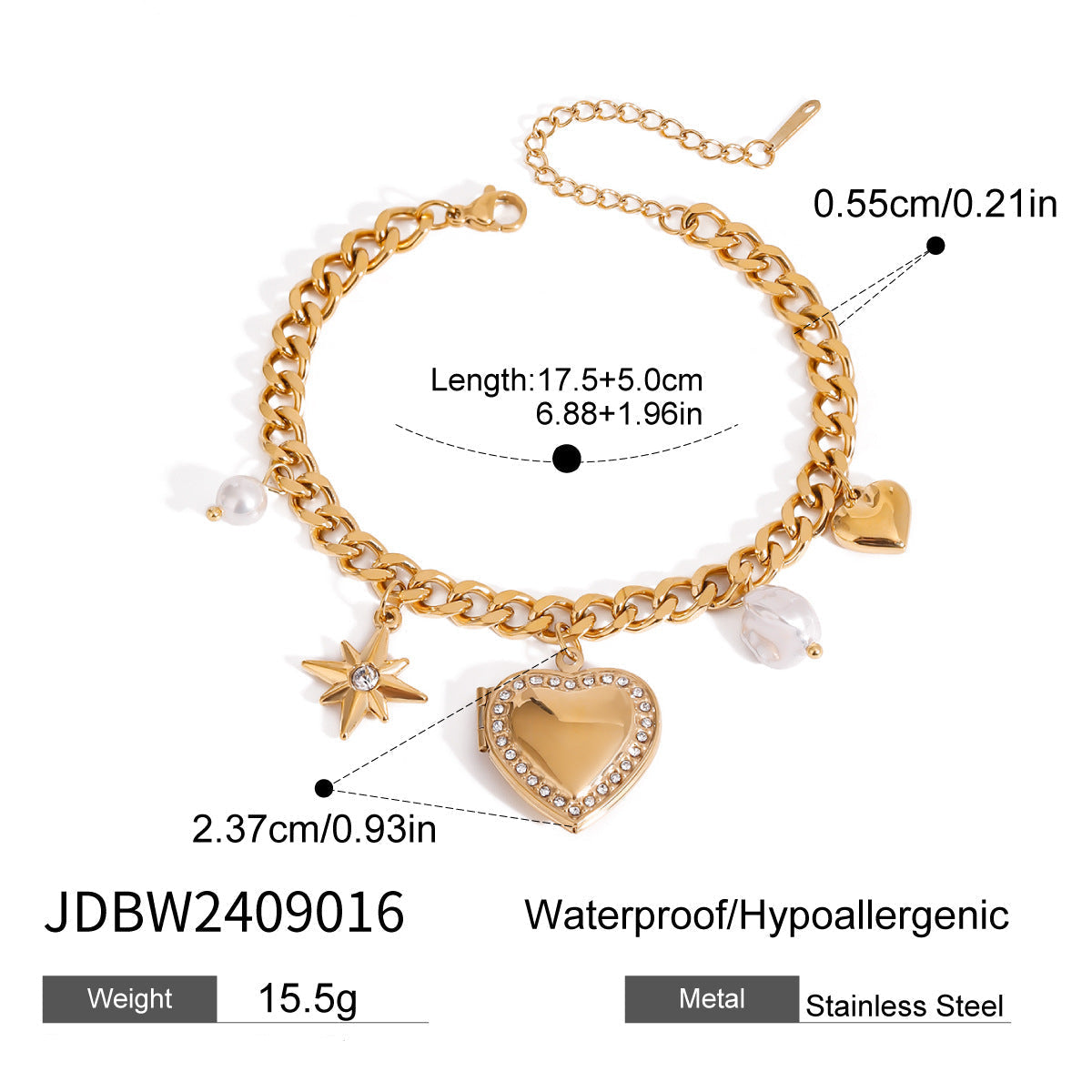 Pulseira em Aço Inoxidável