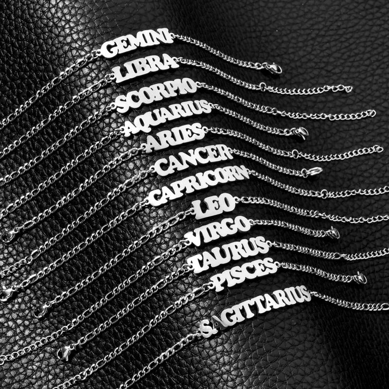 Pulseira Zodíaco em Aço Inoxidável