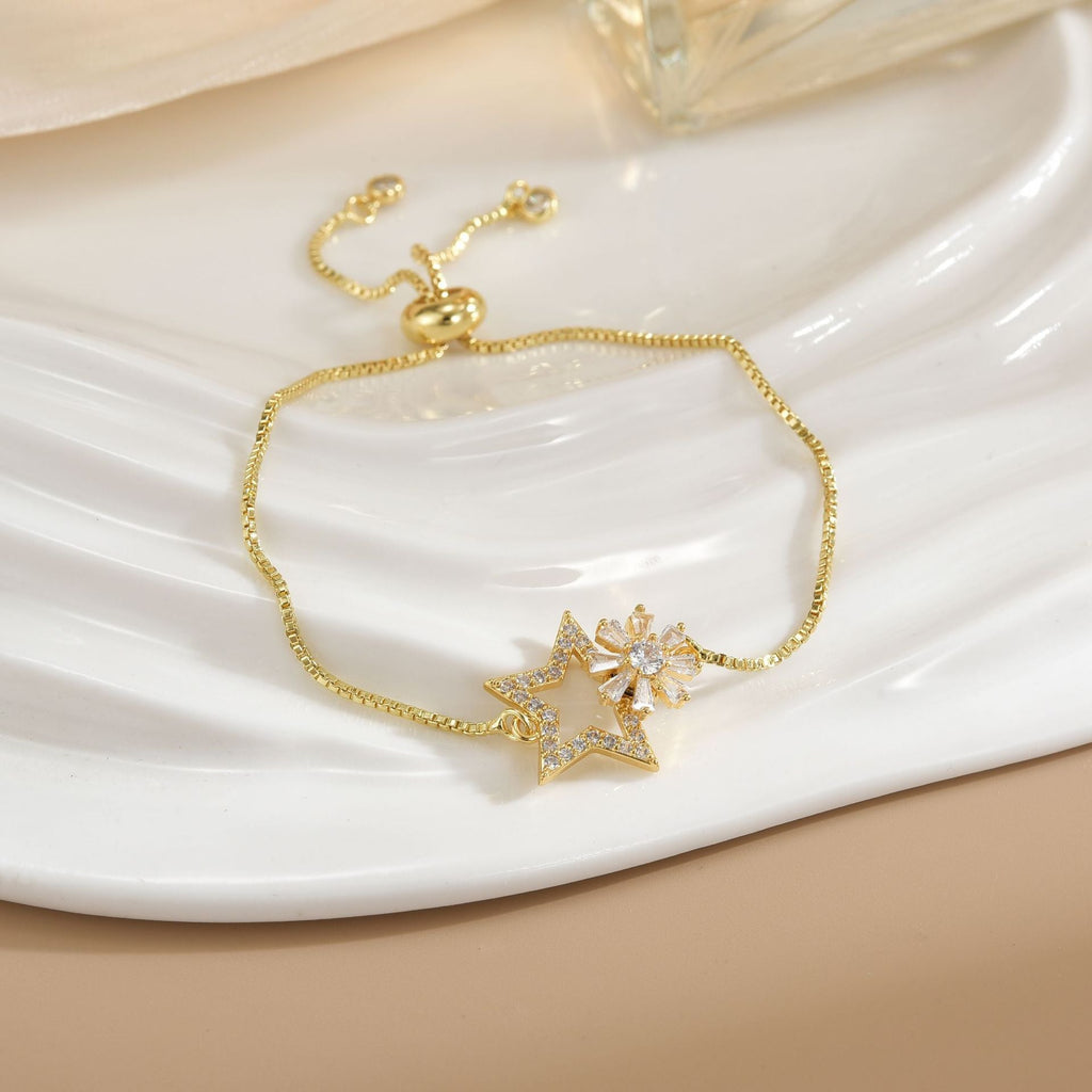 Pulseira Flower com Zircónia