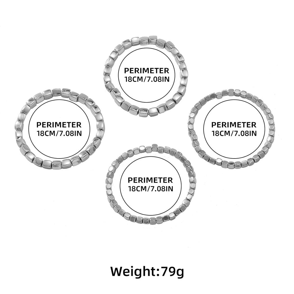 Conjunto de 4 Pulseiras Minimalistas