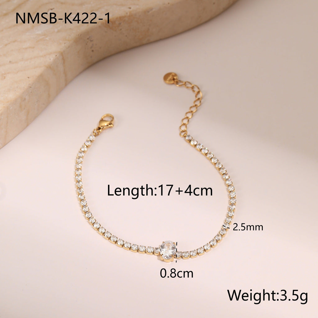 Pulsera de corazón de cristal