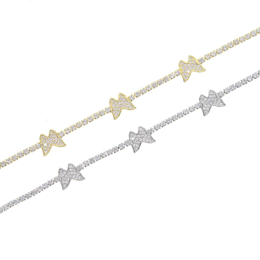 Pulseira Butterfly com Zircônia Cúbica