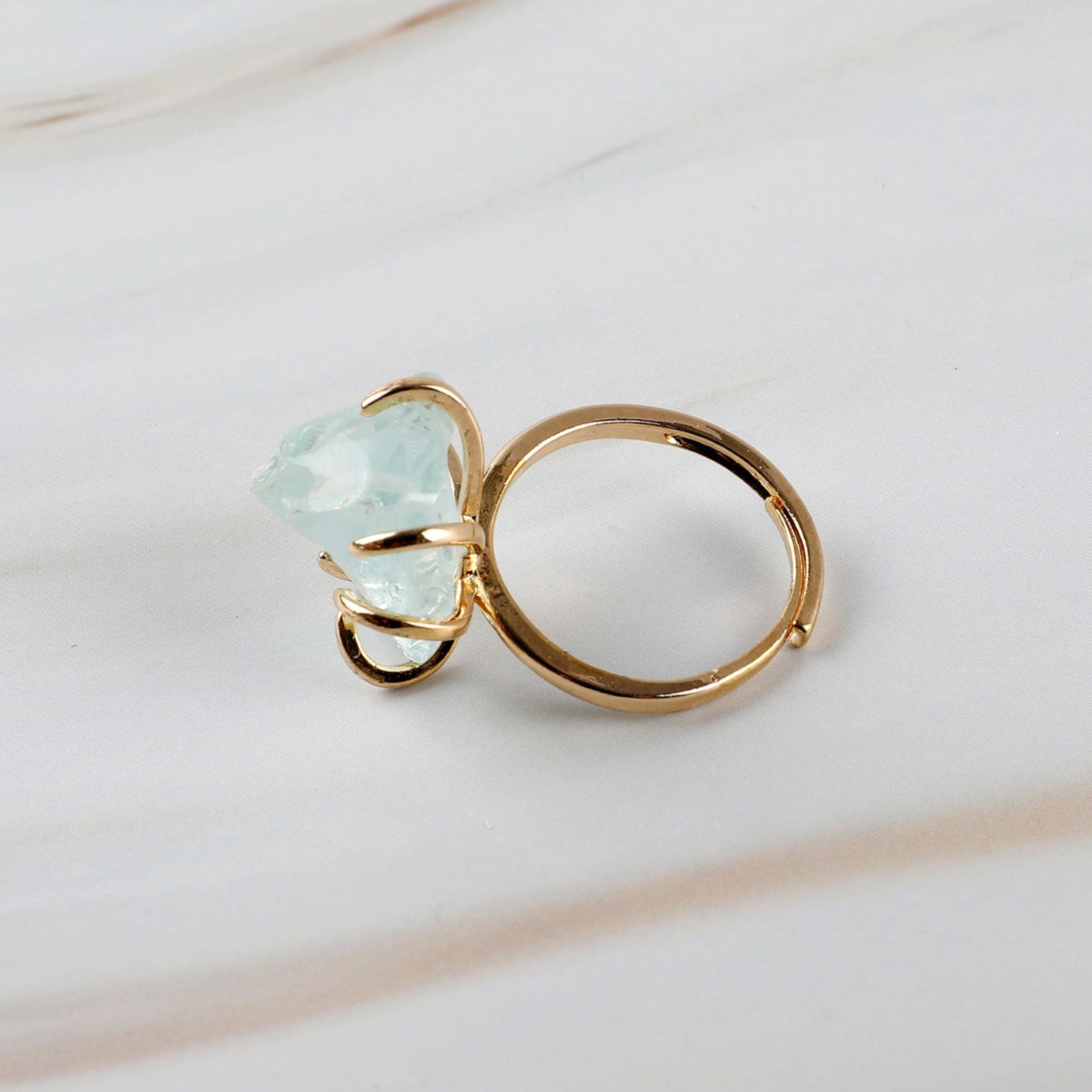 Crystal and Natural Stone Ring