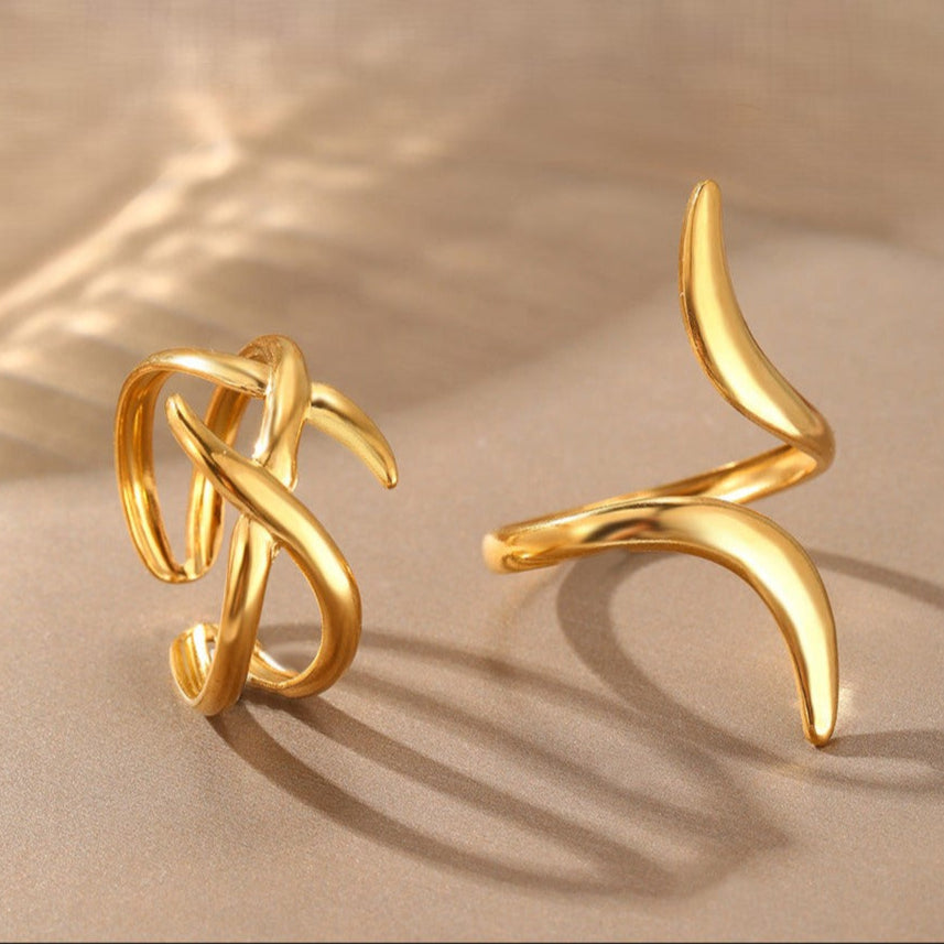 Conjunto de 2 Anéis Minimalistas