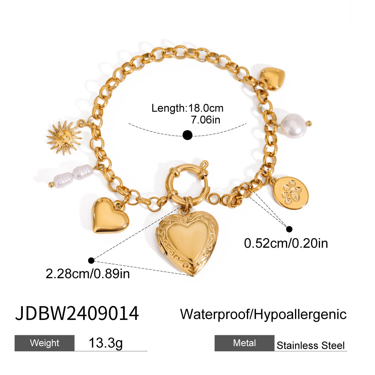 Pulseira em Aço Inoxidável