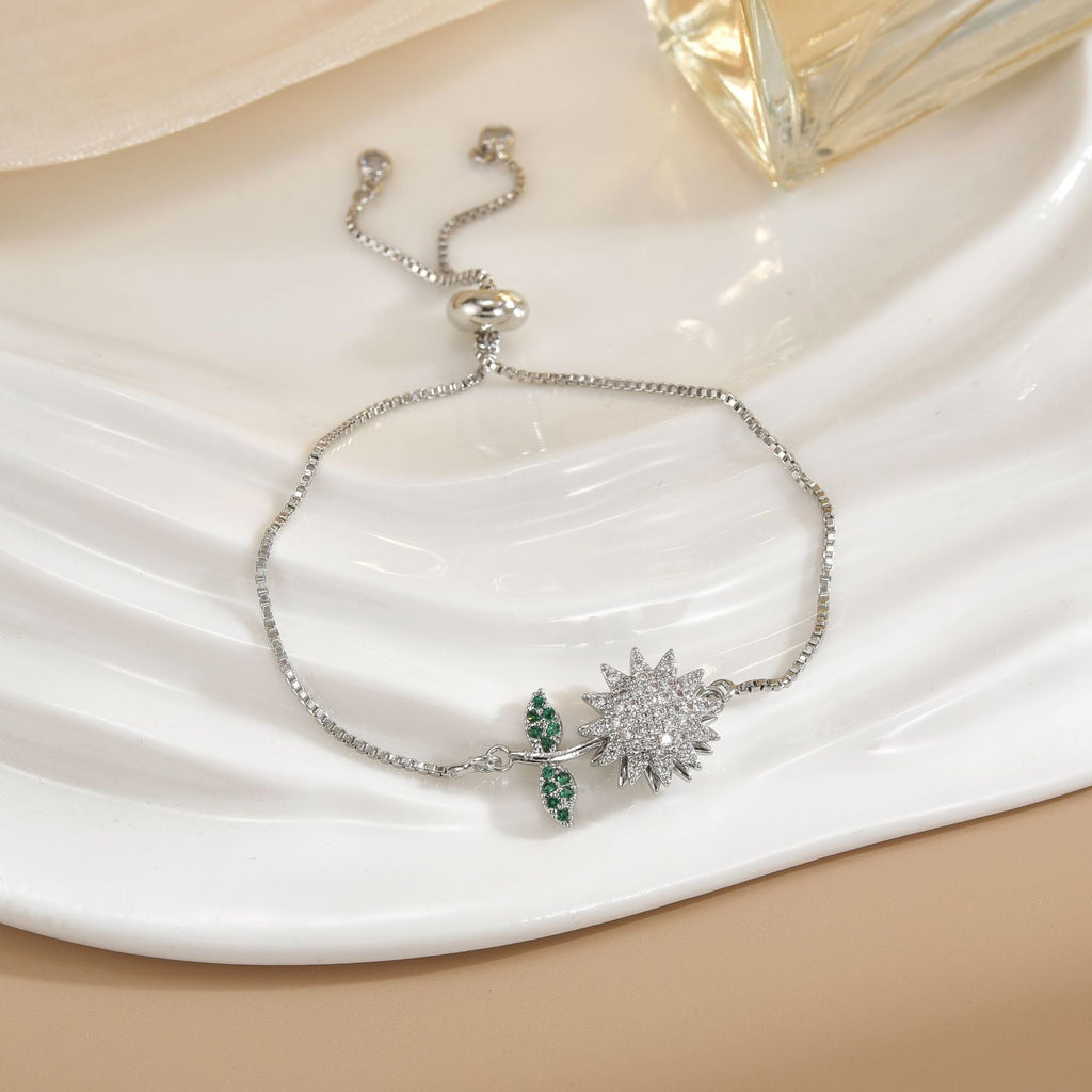 Pulseira Flower com Zircónia