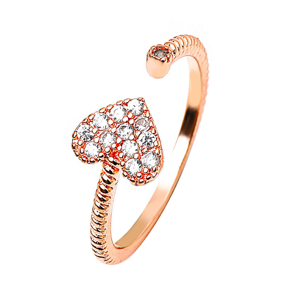 Anel Heart com Zircónia