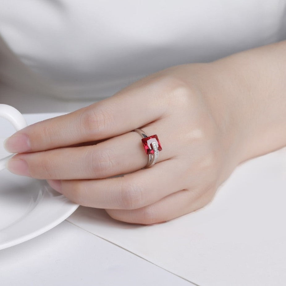 Scarlet Elegance Ring