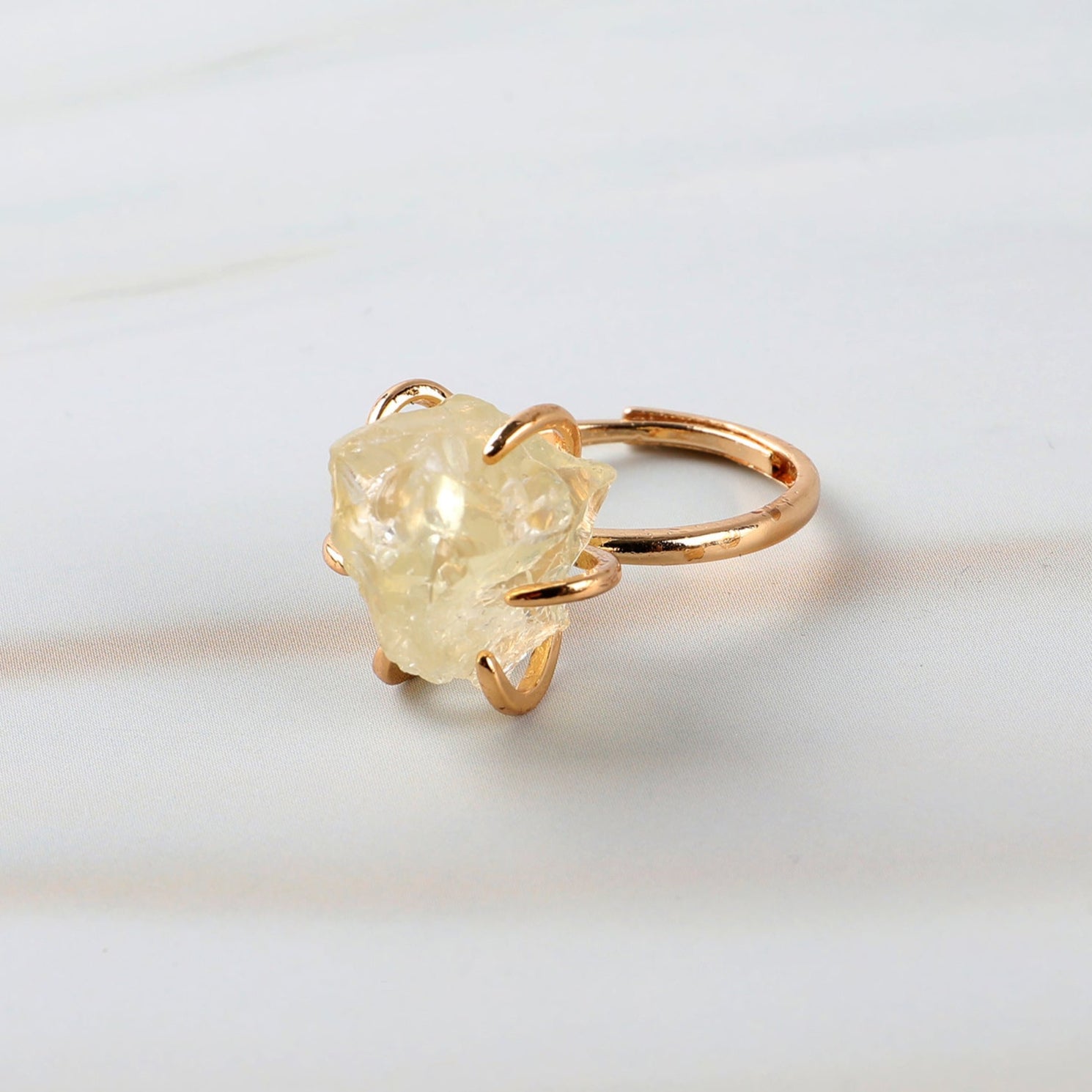 Crystal and Natural Stone Ring