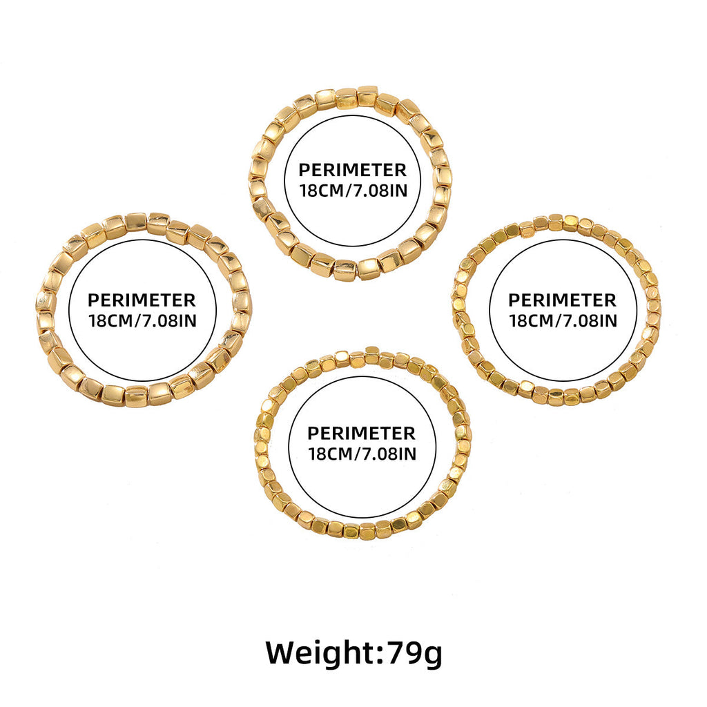 Conjunto de 4 Pulseiras Minimalistas