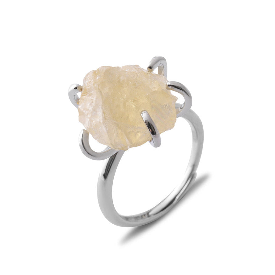 Crystal and Natural Stone Ring