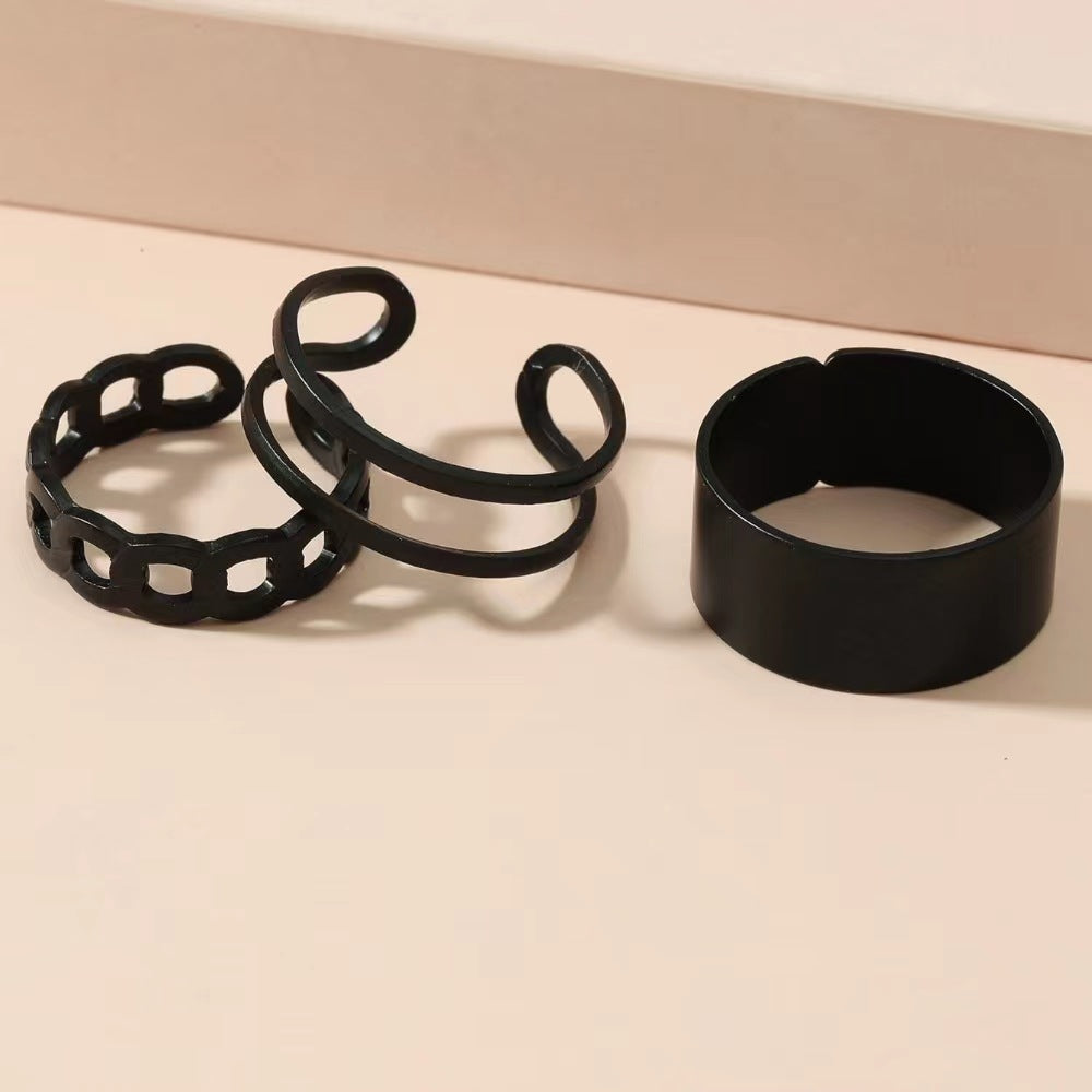 Conjunto de 3 Anéis Vintage