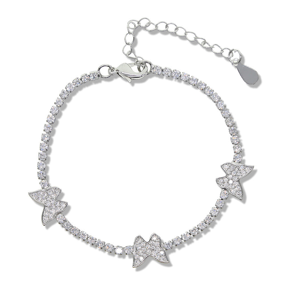 Pulseira Butterfly com Zircônia Cúbica