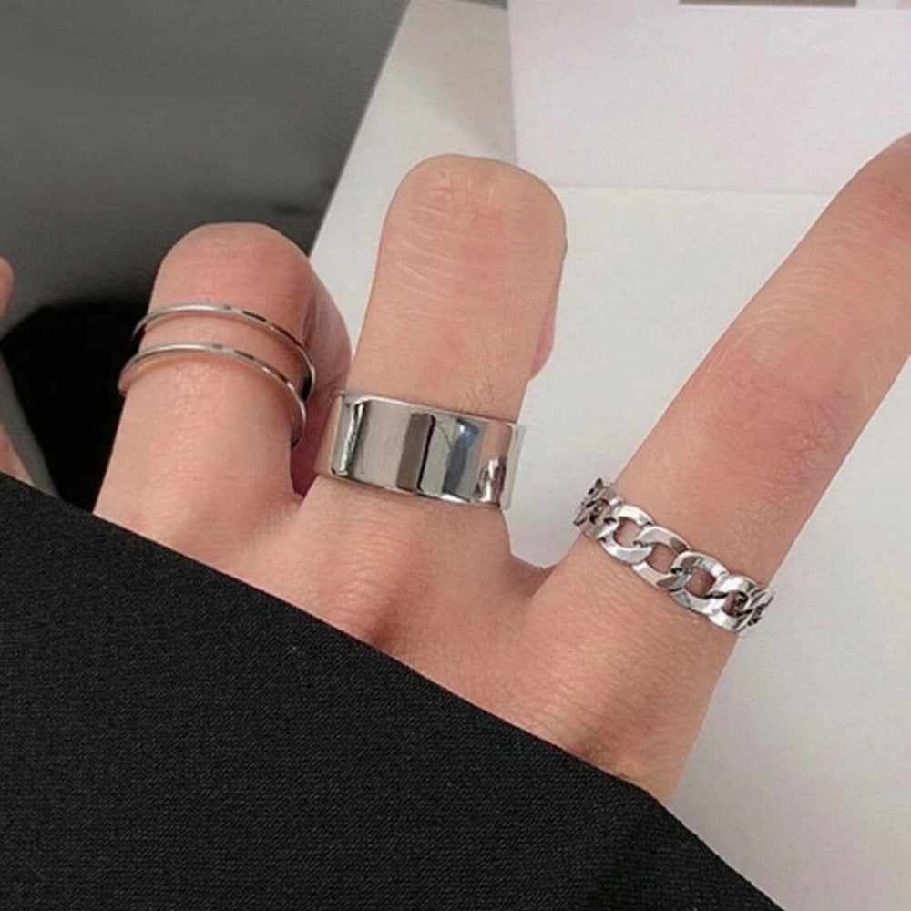 Conjunto de 3 Anéis Vintage