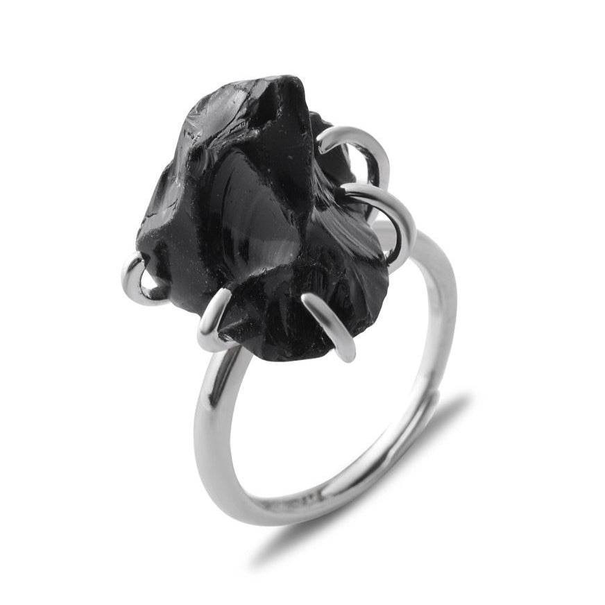 Crystal and Natural Stone Ring