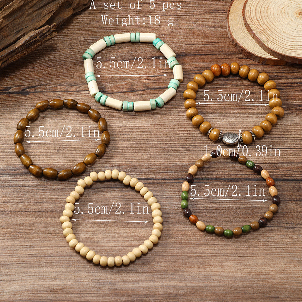 Set of 5 Bohemian Bracelets
