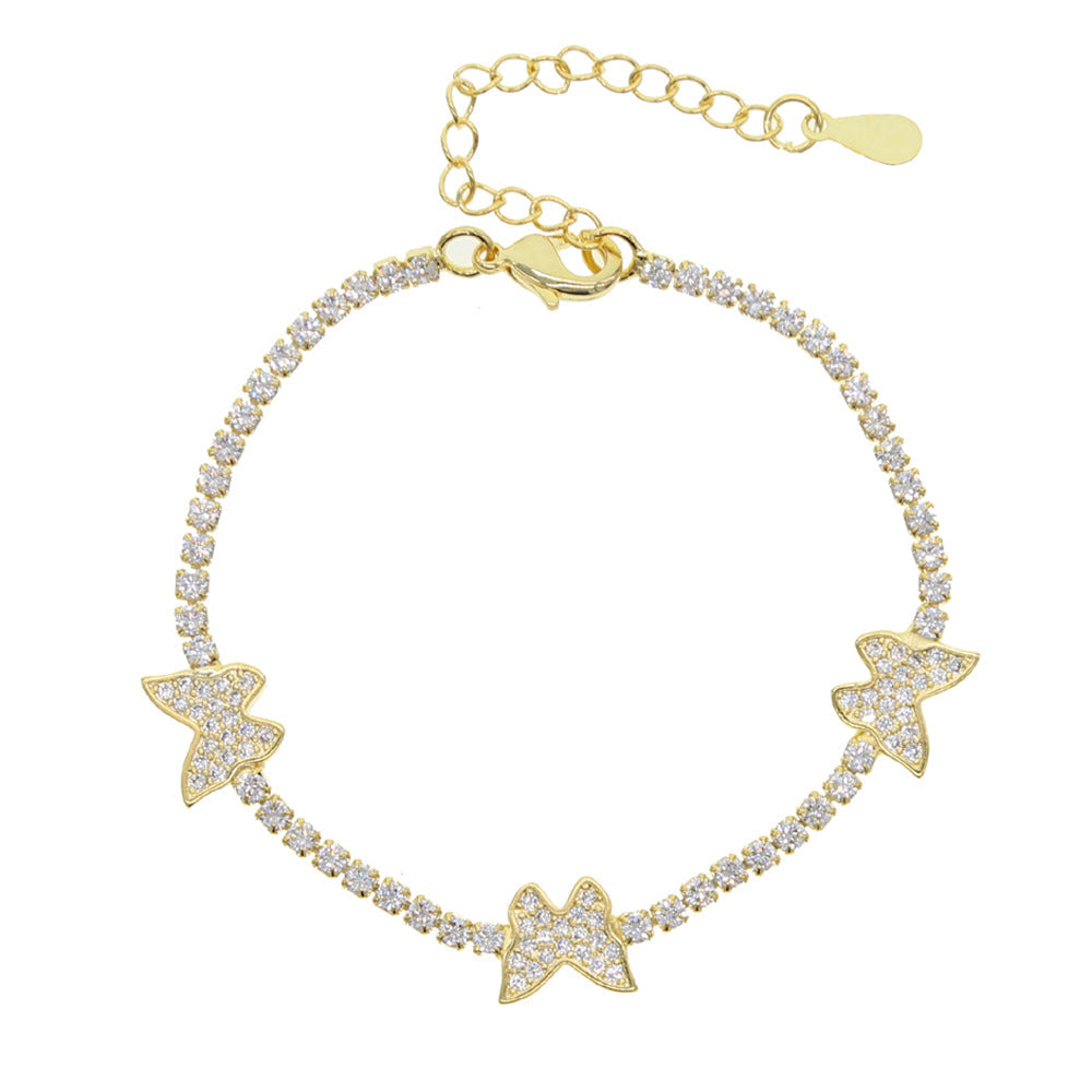 Pulseira Butterfly com Zircônia Cúbica