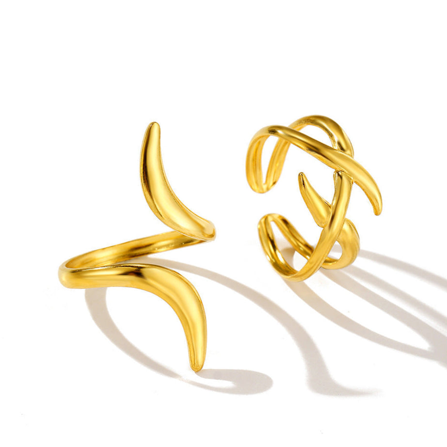 Conjunto de 2 Anéis Minimalistas