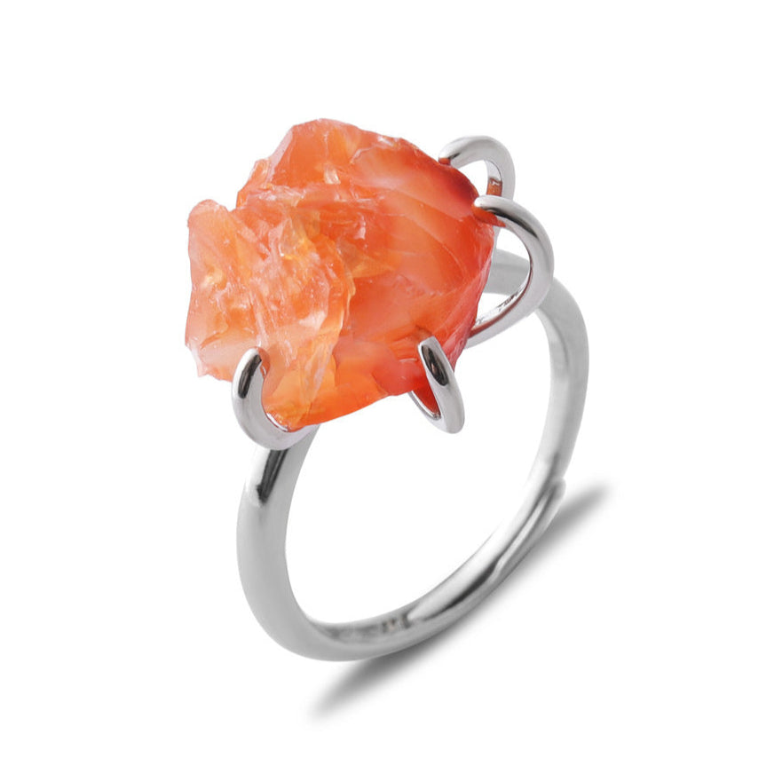 Crystal and Natural Stone Ring