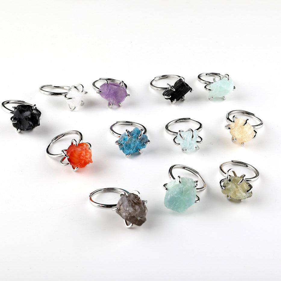 Crystal and Natural Stone Ring