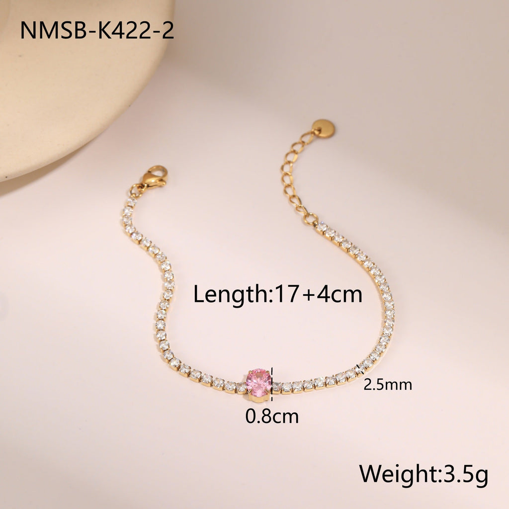 Pulsera de corazón de cristal