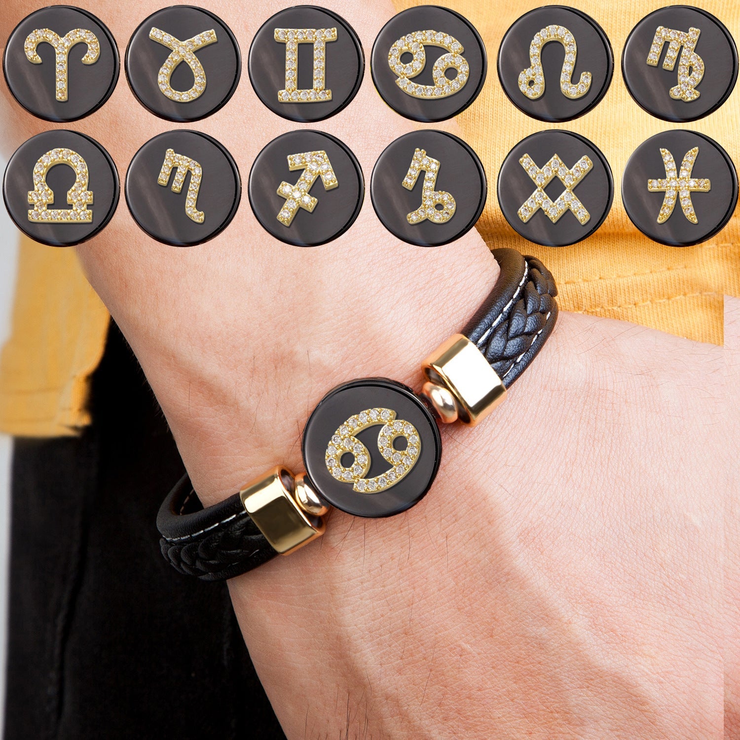 Zodiac Leather Bracelet