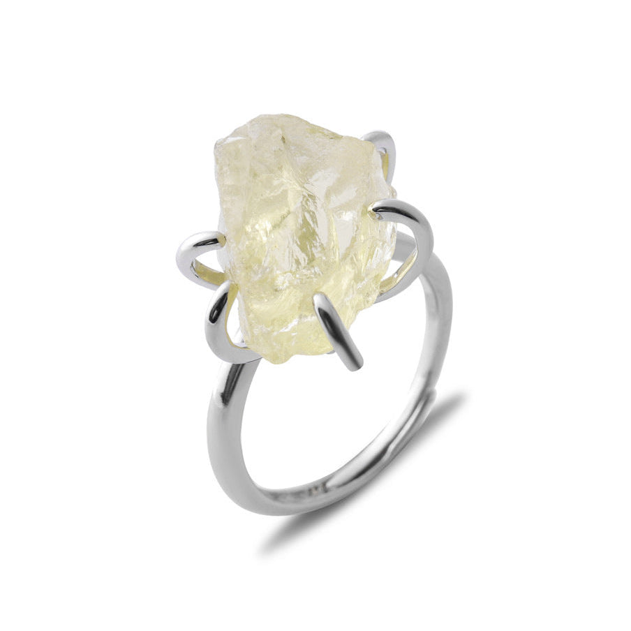 Crystal and Natural Stone Ring