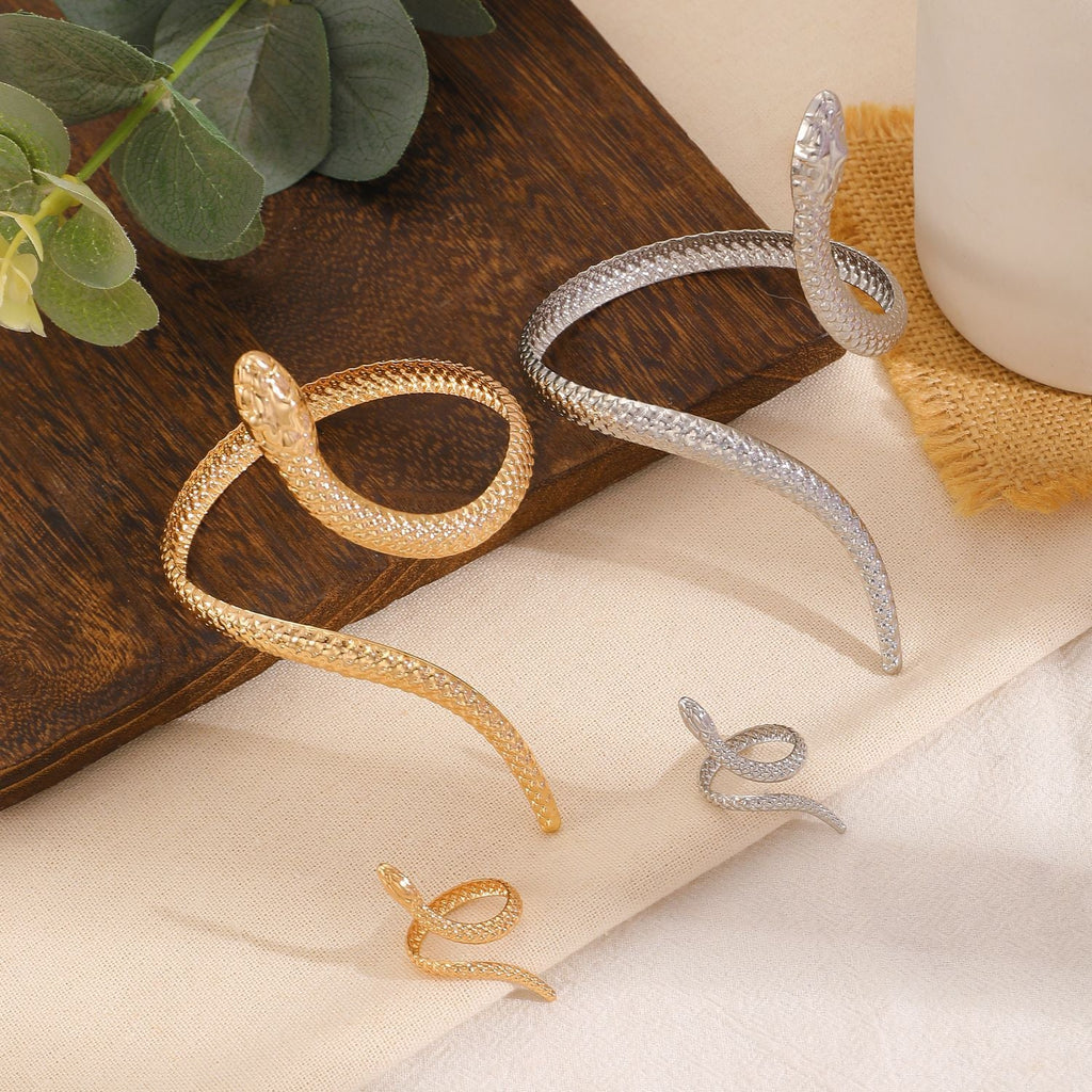 Pulsera y anillo de serpiente