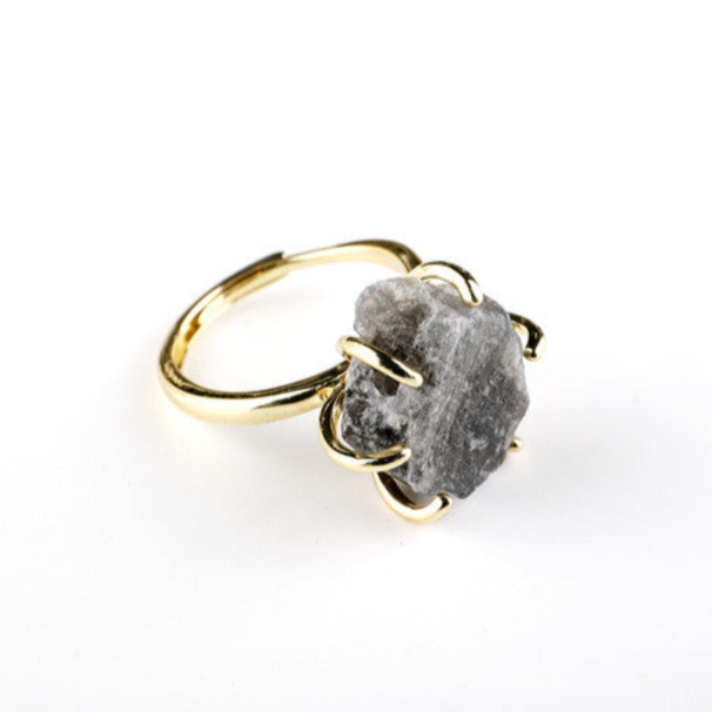Crystal and Natural Stone Ring