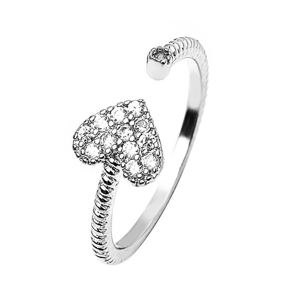 Anel Heart com Zircónia