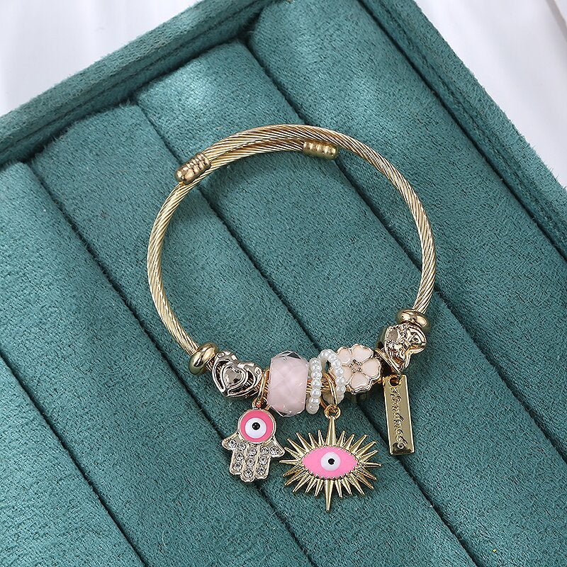 Stainless Steel Charm Bracelet