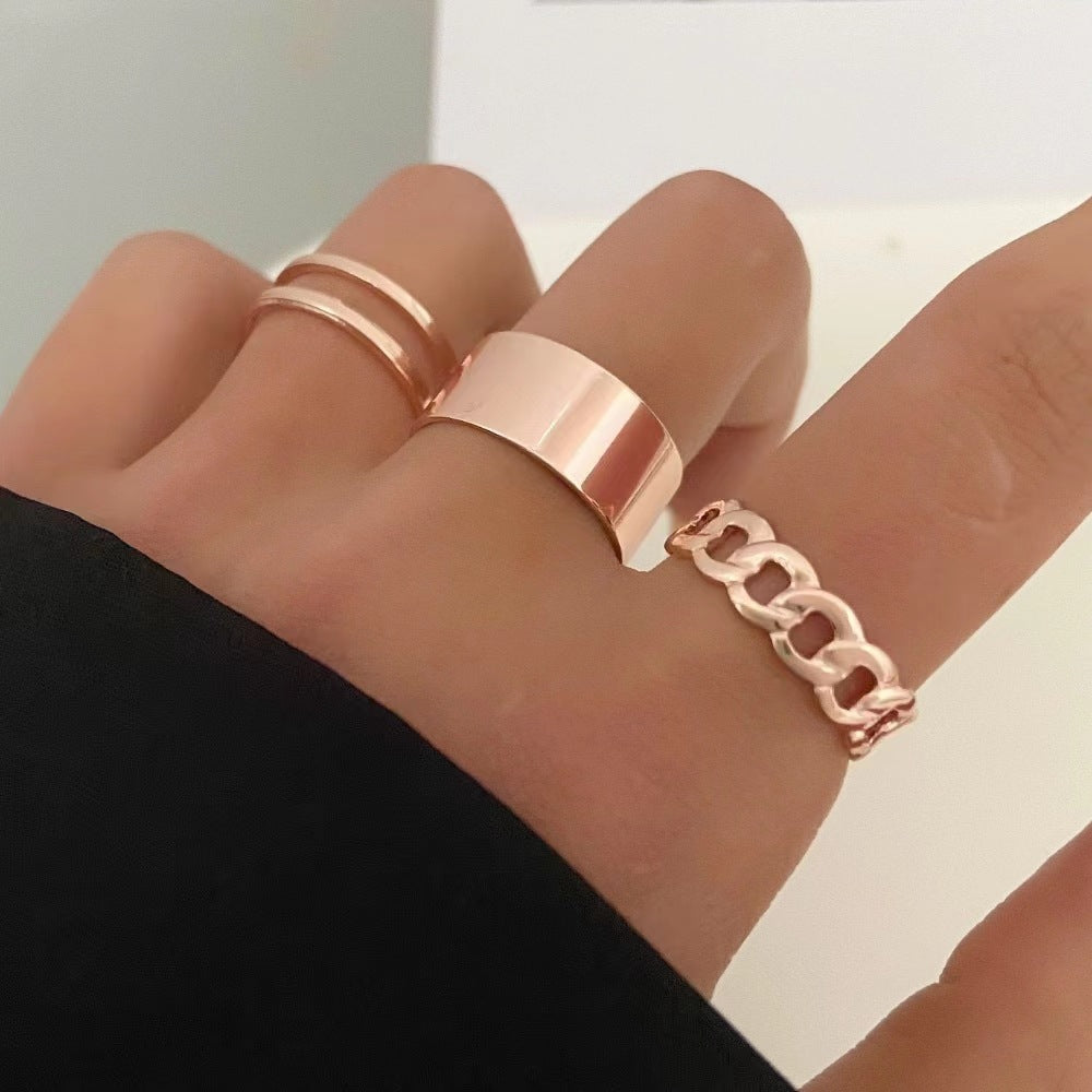 Conjunto de 3 Anéis Vintage