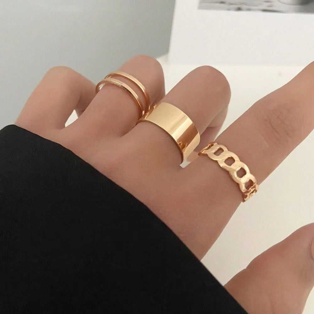 Conjunto de 3 Anéis Vintage