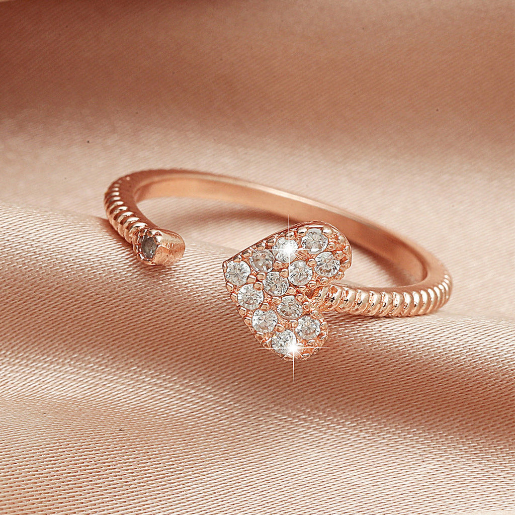 Anel Heart com Zircónia