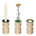 Vira 3 in 1 - Green Finish - Candle Holder / Tea Light Holder / Vase