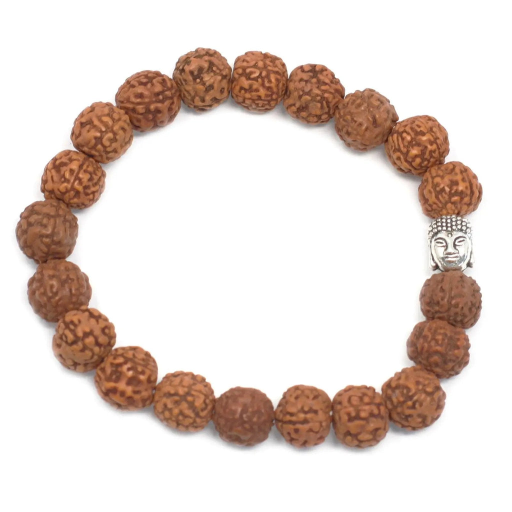 Pulseira de Rudraksha - Castanho