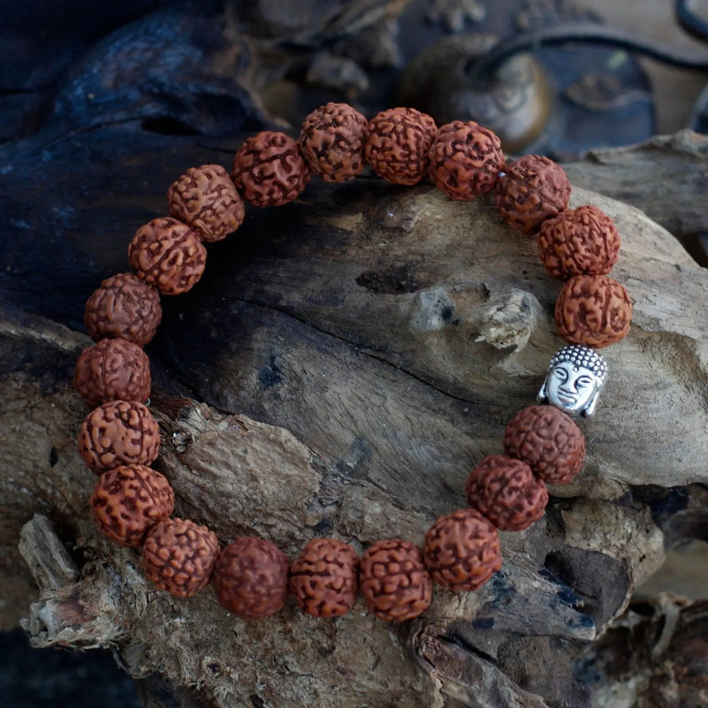 Pulseira de Rudraksha - Natural