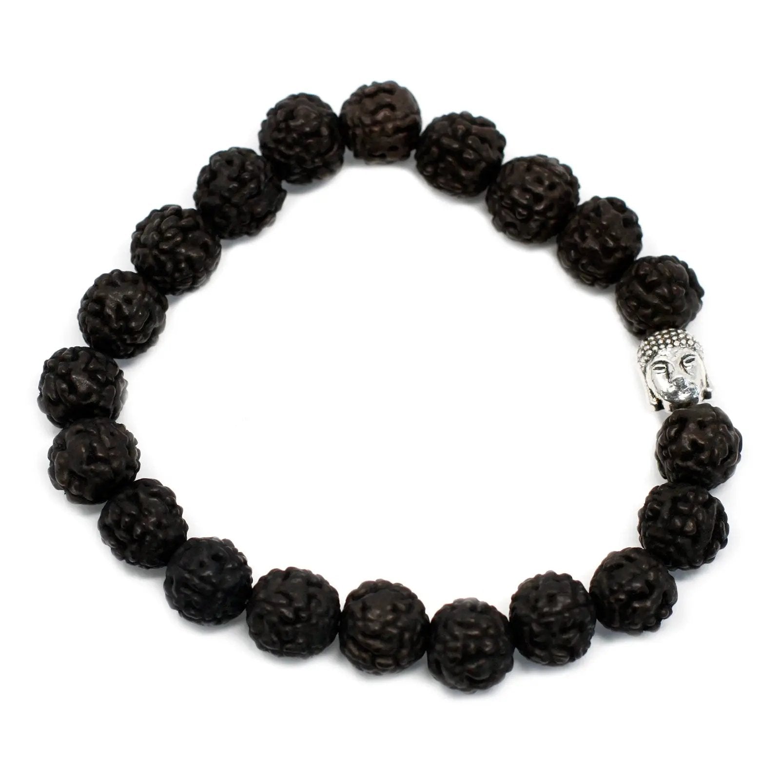 Pulseira de Rudraksha - Preto com caixa
