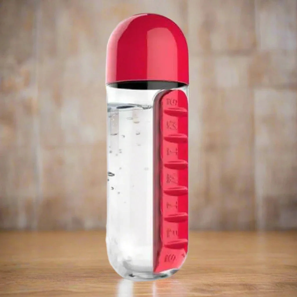 2 in 1 Medicine Bottle &amp; Cup – 600ml