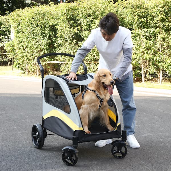 Ultra Large Dog Stroller – Heavy-Duty 4-Wheel Pet Jogger for Medium & Large Dogs (55kg Capacity)