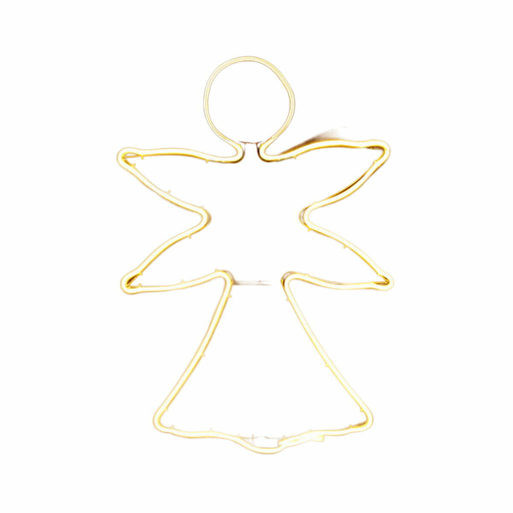 Yellow Metal Plastic Angel Christmas Ornament 52 x 1.5 x 72 cm