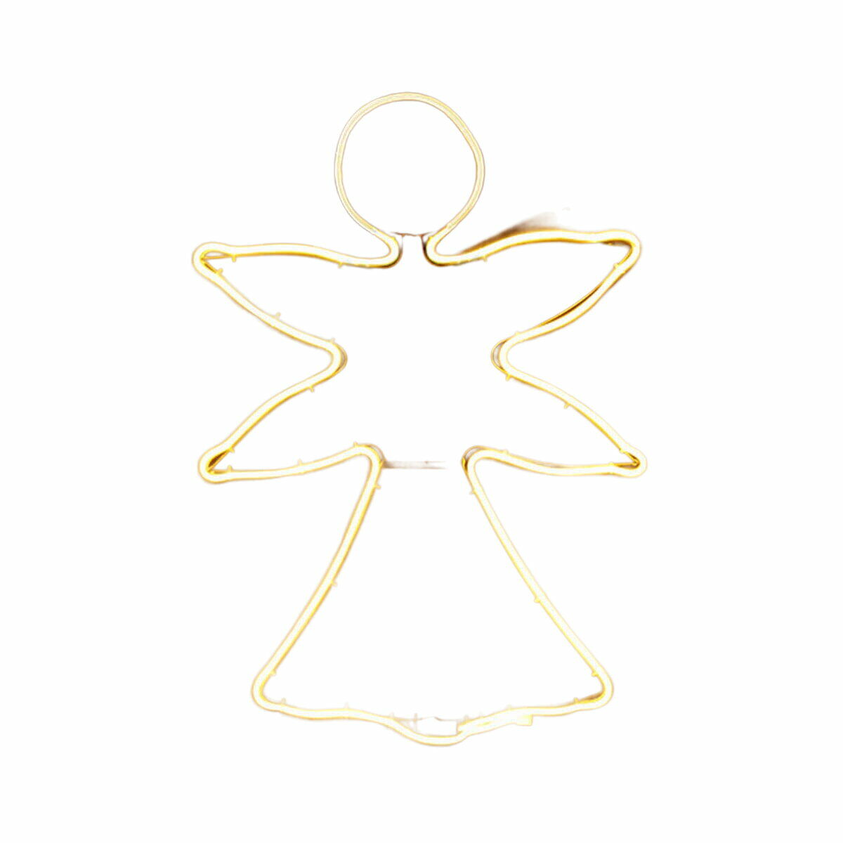 Yellow Metal Plastic Angel Christmas Ornament 52 x 1.5 x 72 cm